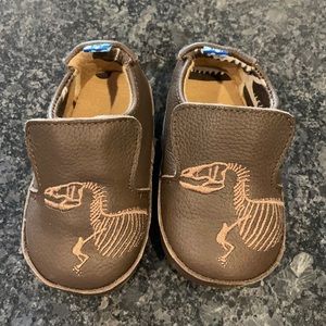 KicKee Pants 6-12 Mth Dinosaur Brown Moccasins